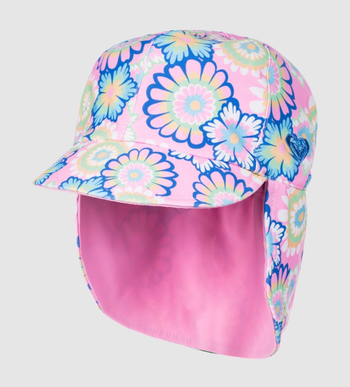 Roxy Come and Go Toddlers Swim Cap in lilac chiffon flower party colourway