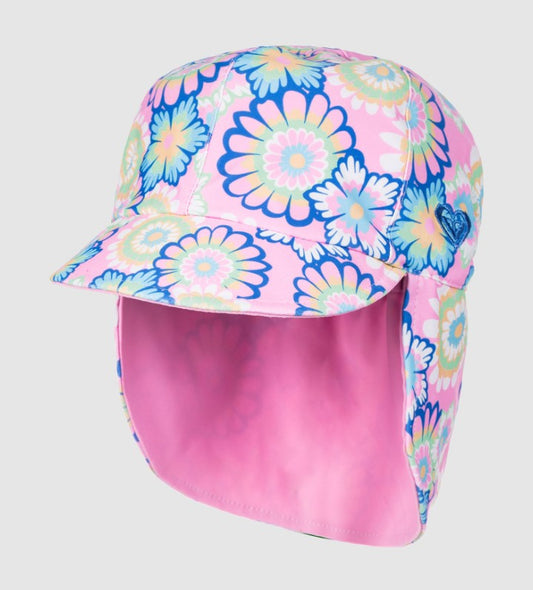 Roxy Come and Go Toddlers Swim Cap in lilac chiffon flower party colourway