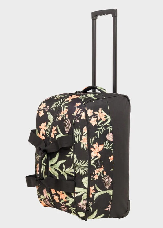 Roxy Feel It All Wheelie Duffle Bag in anthracite island escape colourway