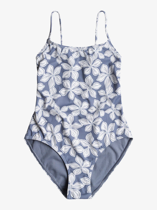 Roxy Girls Drifter Floral One Piece Swimwear in wild winter colourway from front