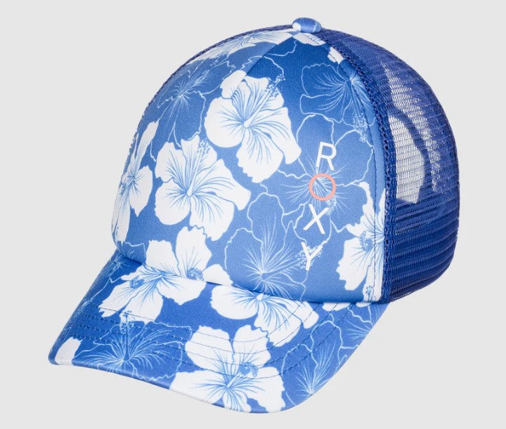 Roxy Girls Honey Coconut Trucker Cap in colour nebular blue