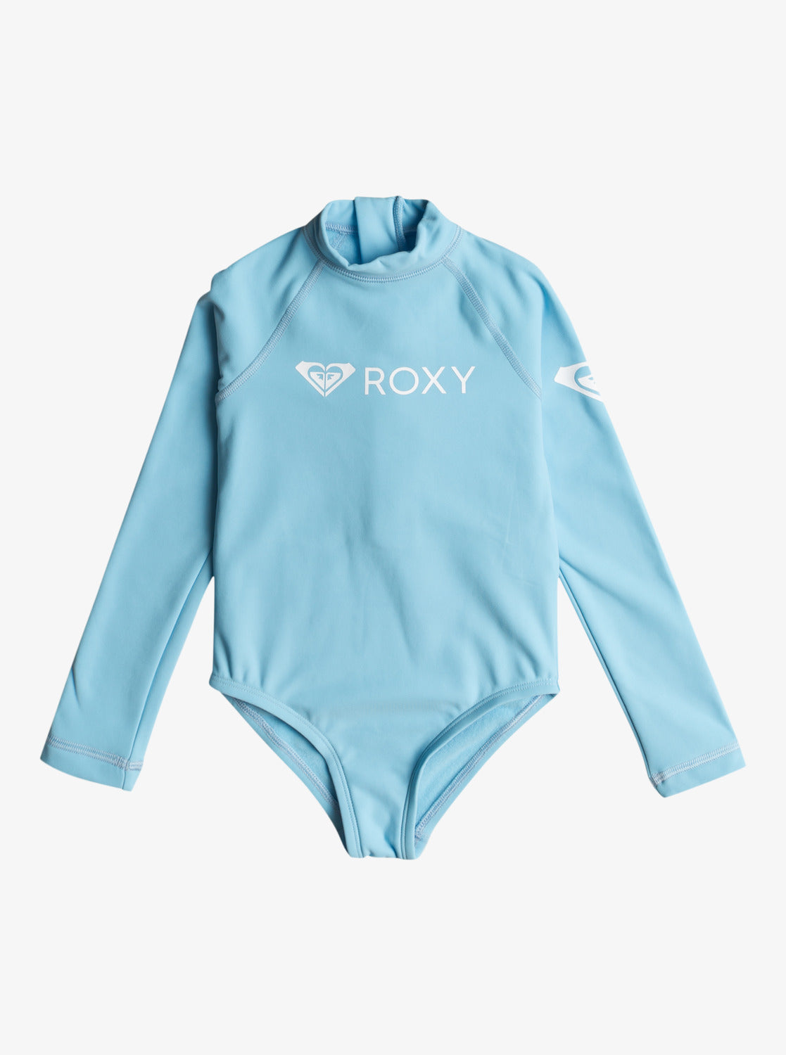 Roxy Girls Long Sleeve Heater One Piece Swimwear in Baltic Sea colourway