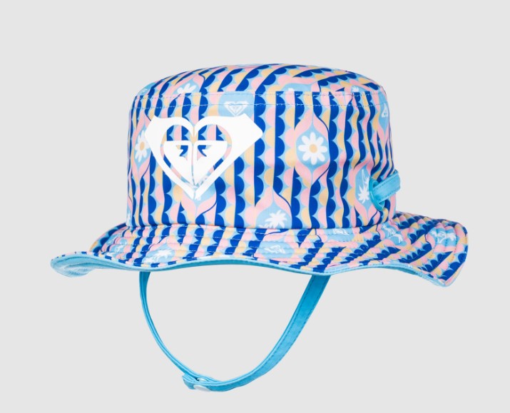 Roxy Toddlers New Bobby Swim Hat in amparo blue pattern