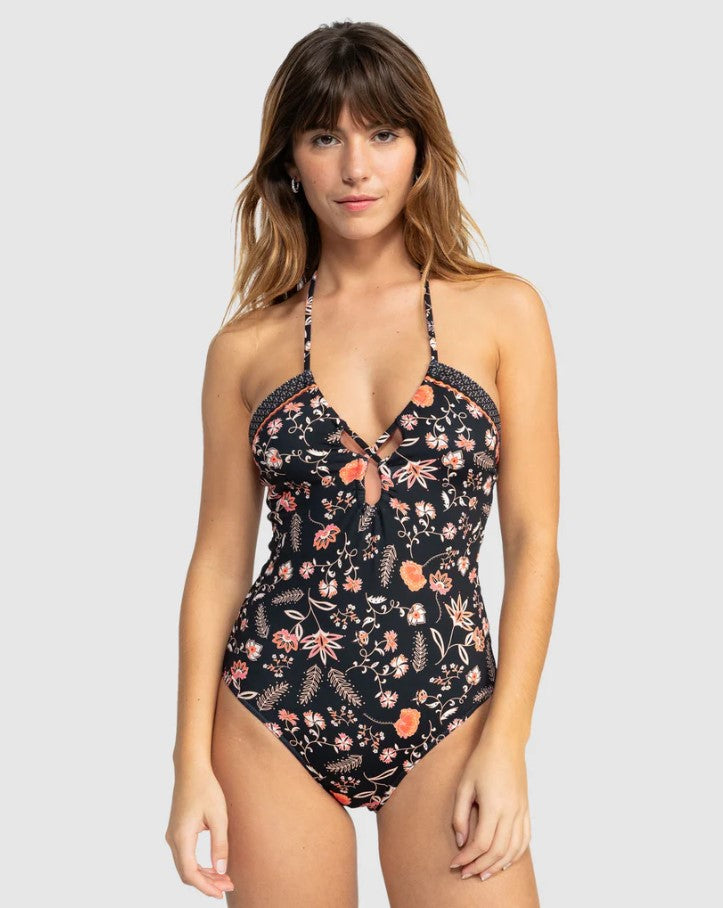 Roxy Kerala Onepiece Swimwear in anthracite kerala colourway