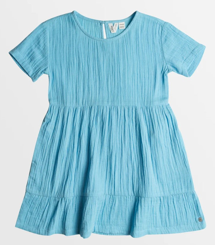 Roxy Neon Lights Girls Baby Doll Dress in baltic sea colourway