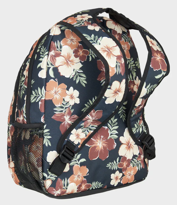 Roxy Shadow Swell Printed 24 Litres Backpack in almond tropical feels colourway from rear