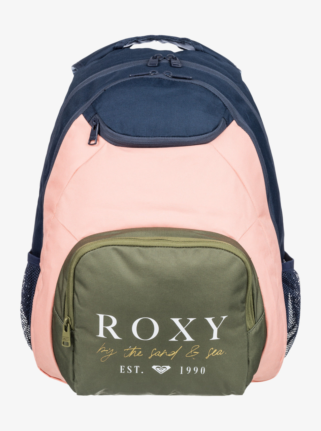 Roxy Shadow Swell Logo Backpack in mood indigo colourway from front