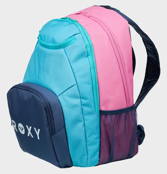 Roxy Shadow Swell Solid 24 Litre Backpack in bonbon colourway from side