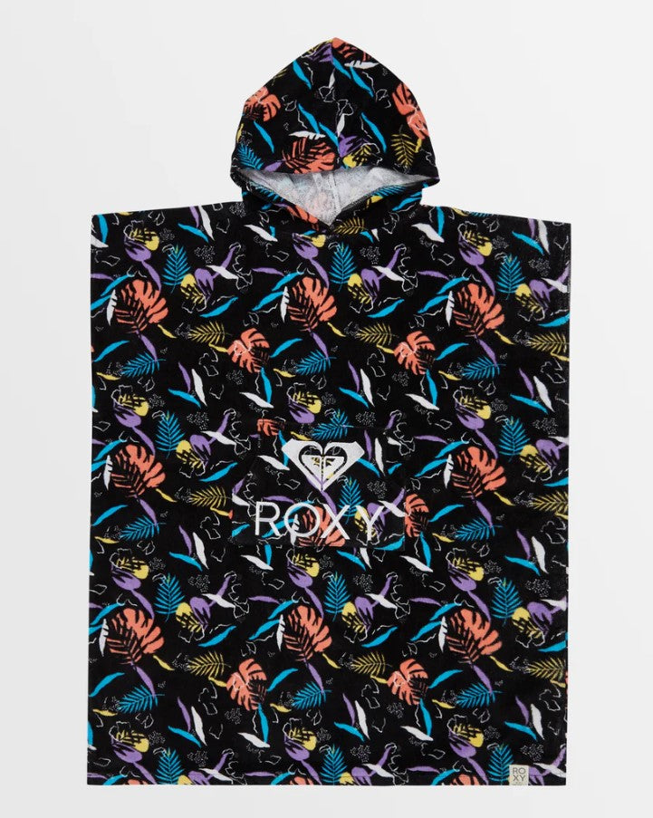 Roxy Stay Magical Printed Youth Hooded Towel in anthracite