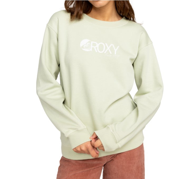 Roxy Surf Stoked Brushed Crew in laurel green
