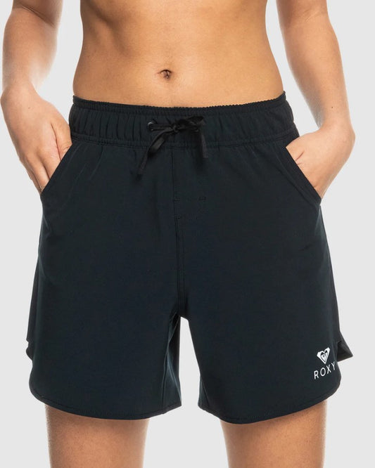 Roxy Wave 5" Womens Boardshorts in black from front