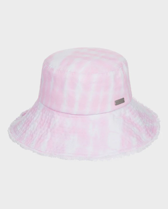 Roxy Jumping Star Bucket Hat
 in pink tie dye