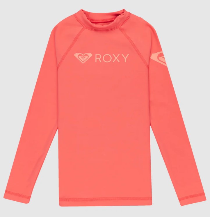 Roxy Youth Heater Long Sleeve Thermal Rash Top in dubarry colour