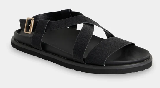 Roxy Zaho Crossed Women's Sandals in black from the side