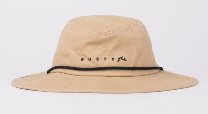 Rusty Bradman Wide Brim Hat in light khaki 