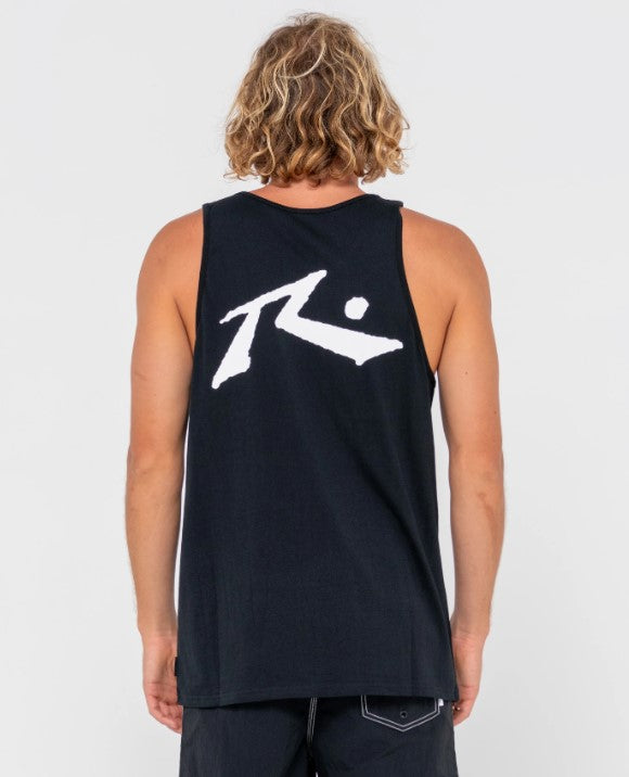 Rusty Competition Tank in black from rear