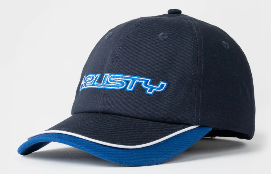 Rusty Daddy Panel Dad Cap in navy colourway