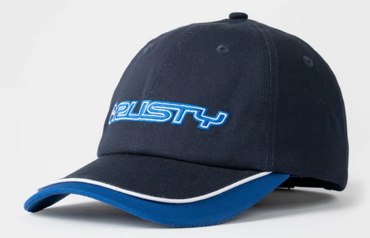 Rusty Daddy Panel Dad Cap in navy colourway