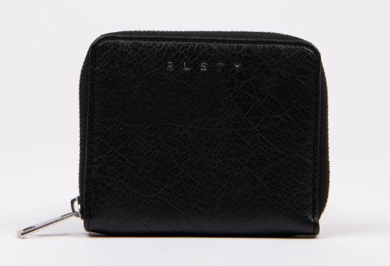 Rusty Destiny Compact Wallet  in black PU