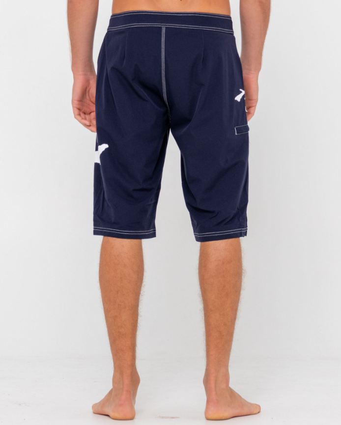 Rusty Fixed Competition Revolution 23" Boardshorts in navy from rear