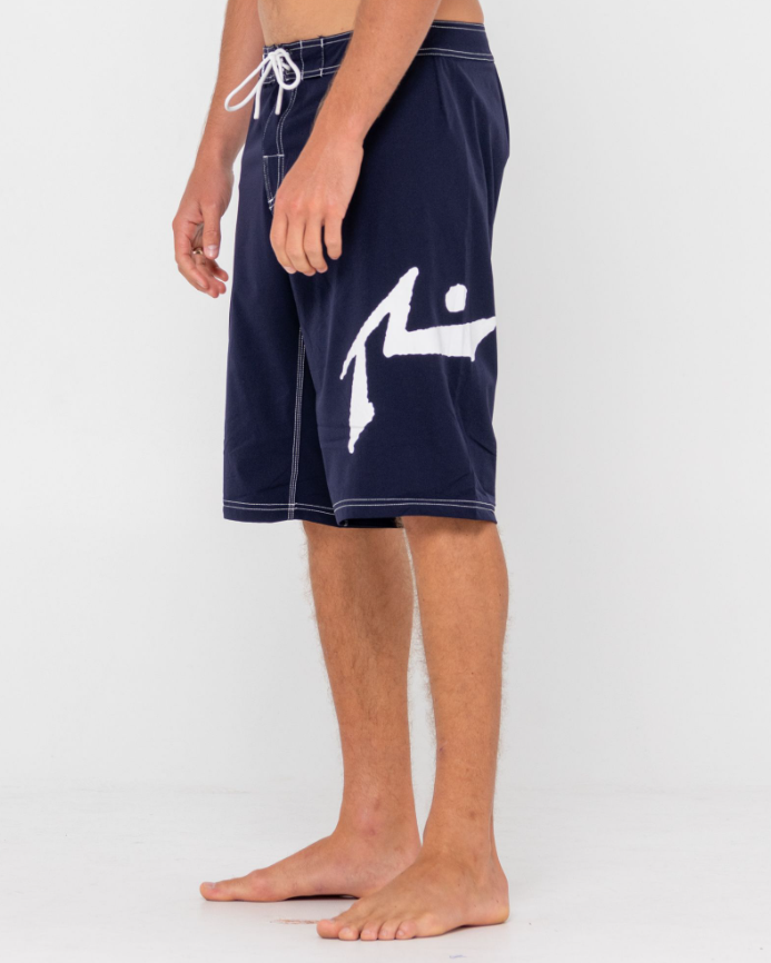 Rusty Fixed Competition Revolution 23" Boardshorts in navy from side