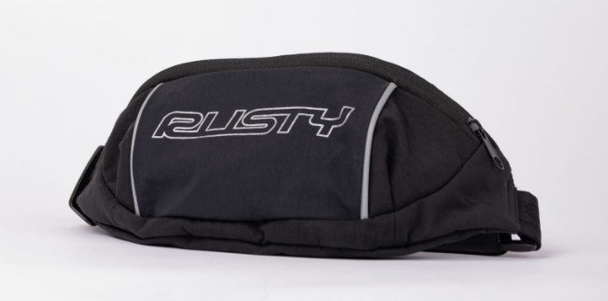 Rusty Fixie Crossbody Bag (WaistBag)  in black solo with white background