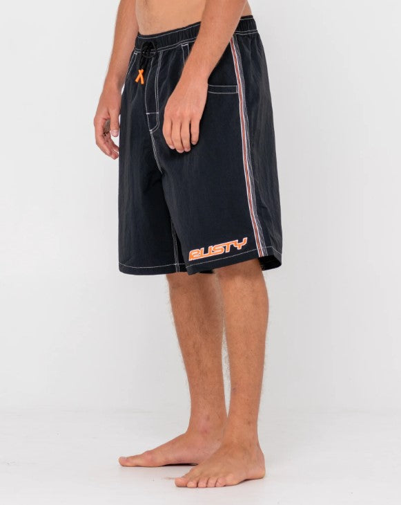 Rusty Flip Daddy 22" Boardshorts in black from side