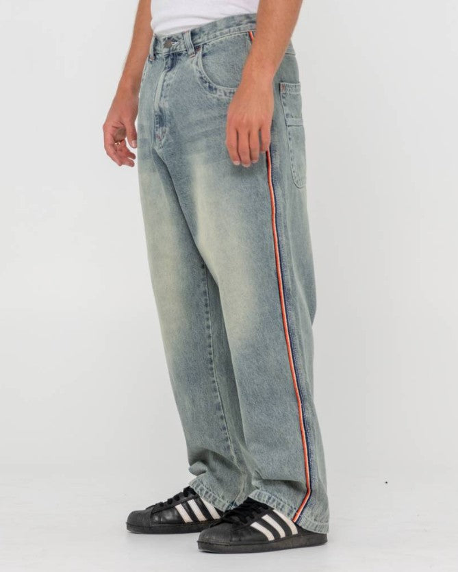 Rusty Flip Daddy 2.0 Denim Jeans in dirty dawg colourway from side