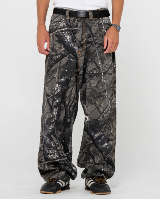 Rusty Flip Rambo Men's Pants in camo from front