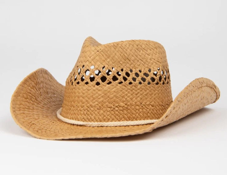 Rusty Howdy Cowboy Straw Hat in incense colourway