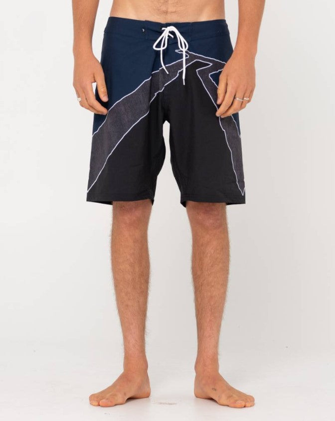 Rusty Illusion 20" Boardshorts in black, charcoal and navy