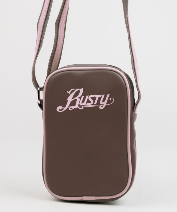 Rusty Madison Crossbody Bag in java colourway with pink details