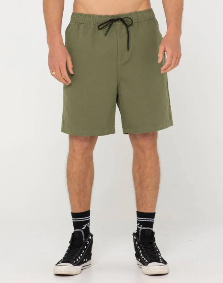 Rusty Manila Folder 19" Elastic Waist Shorts in savanna colourway