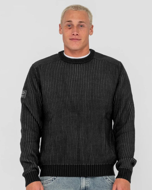 Rusty Ora Style Knitted Crew in black