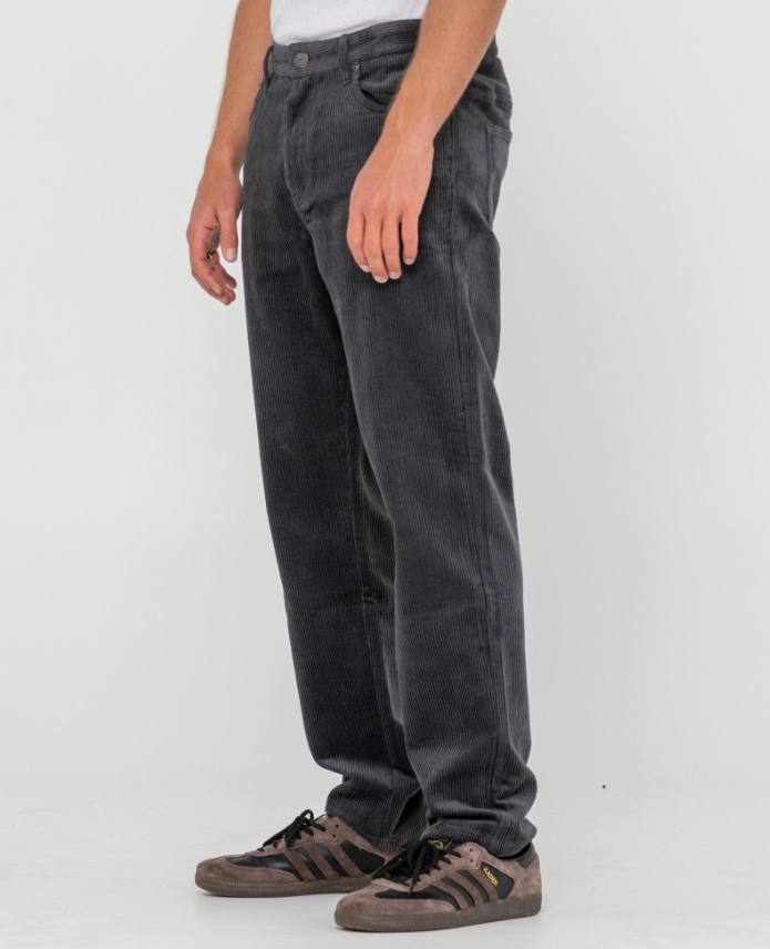 Rusty Rifts 5 Pocket Cord Pants in coal from side