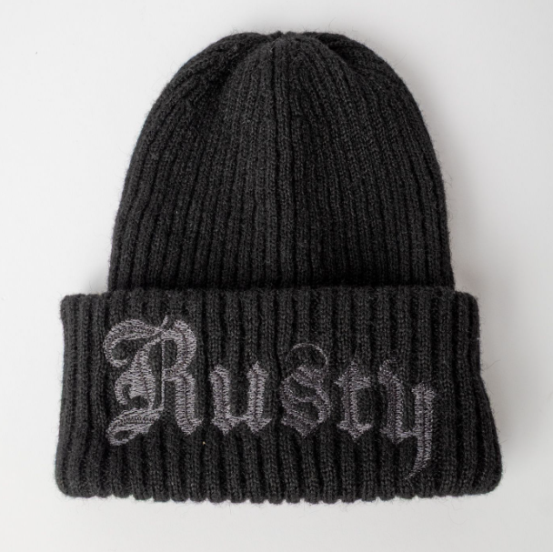 Rusty Roxanne Women's Beanie in black from front