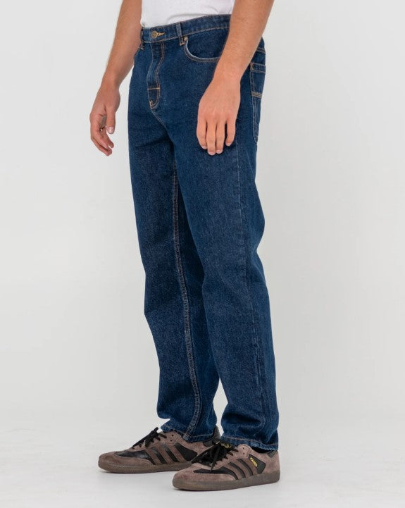 Rusty Steven Straight Jeans in indigo from side