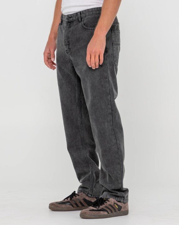 Rusty Steven Straight Jeans in stone black from side