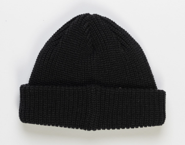 Rusty United Thinsulate Men's Beanie in black on model in black from rear