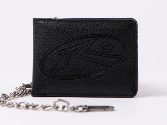 Rusty Warp Speed Chain Wallet in black PU 