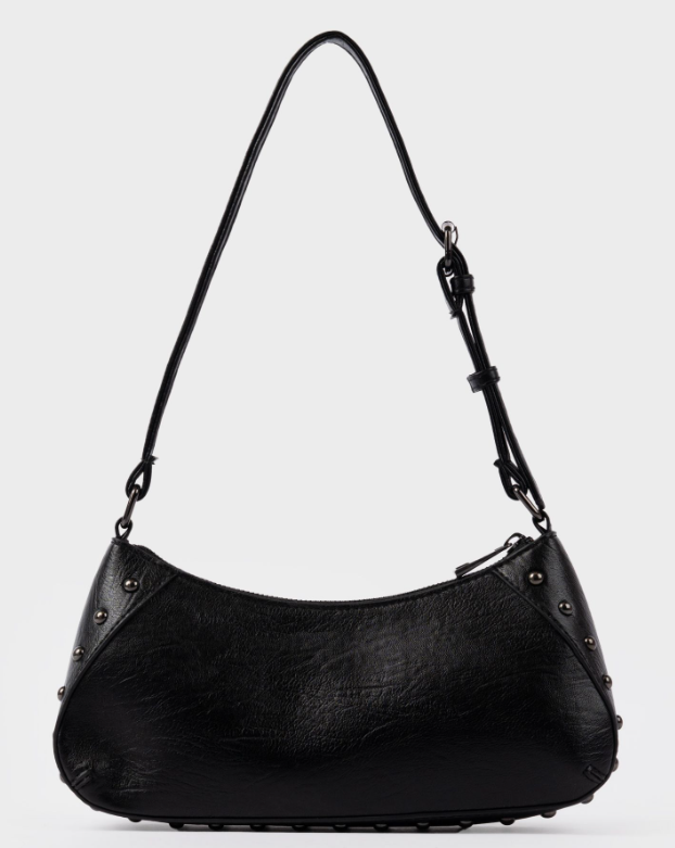 Rusty Wild Saint Shoulder Bag in black from the back