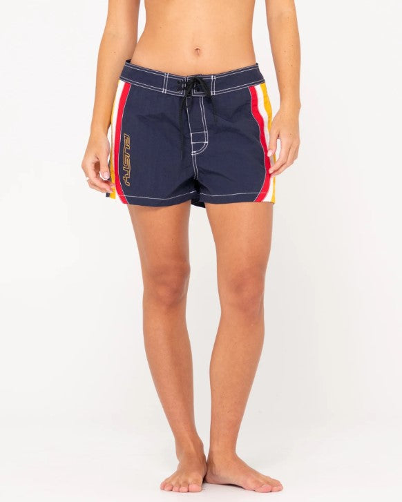 Rusty Pipeline Boardshorts in navy blue from front