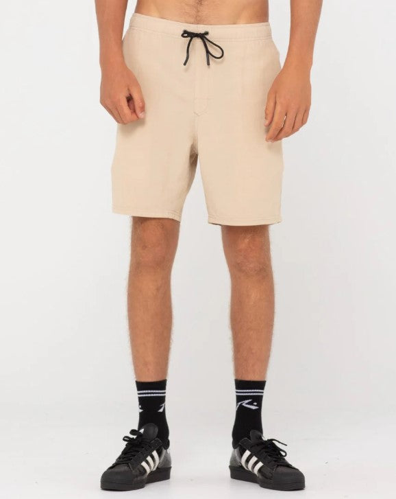 Rusty Youth Overtone Elastic Shorts in light fennel from front