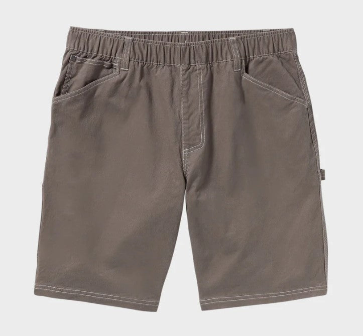 RVCA Americana 20" Carpenter Shorts in mushroom colourway from front