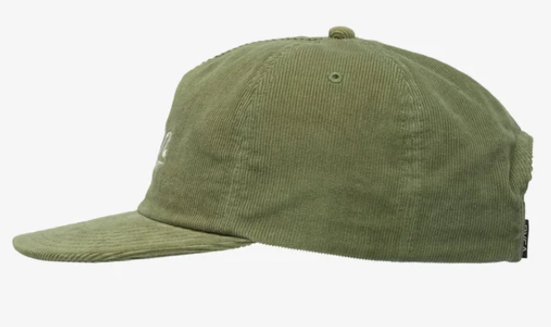 RVCA Frame Up Cord Men's Snapback Cap in jade from the side