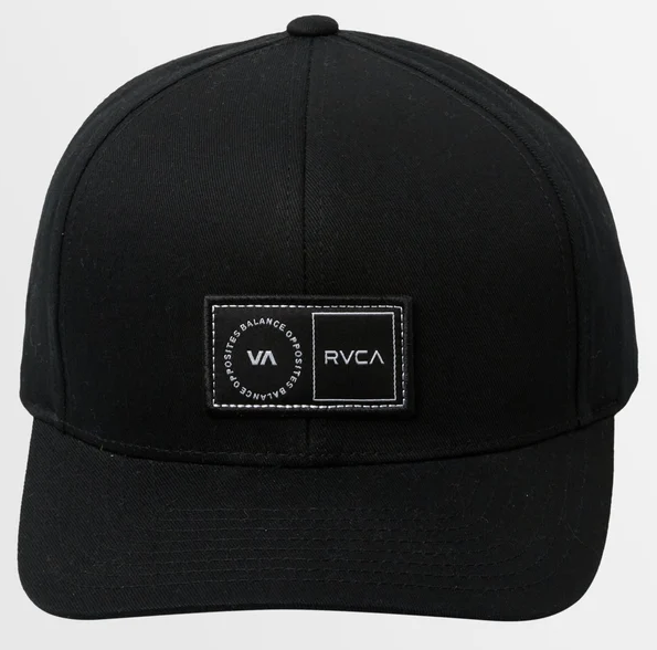 RVCA Platform Snapback Cap in black from  front