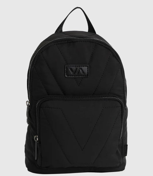 RVCA Womens Quilted Sling Bag in lack from front