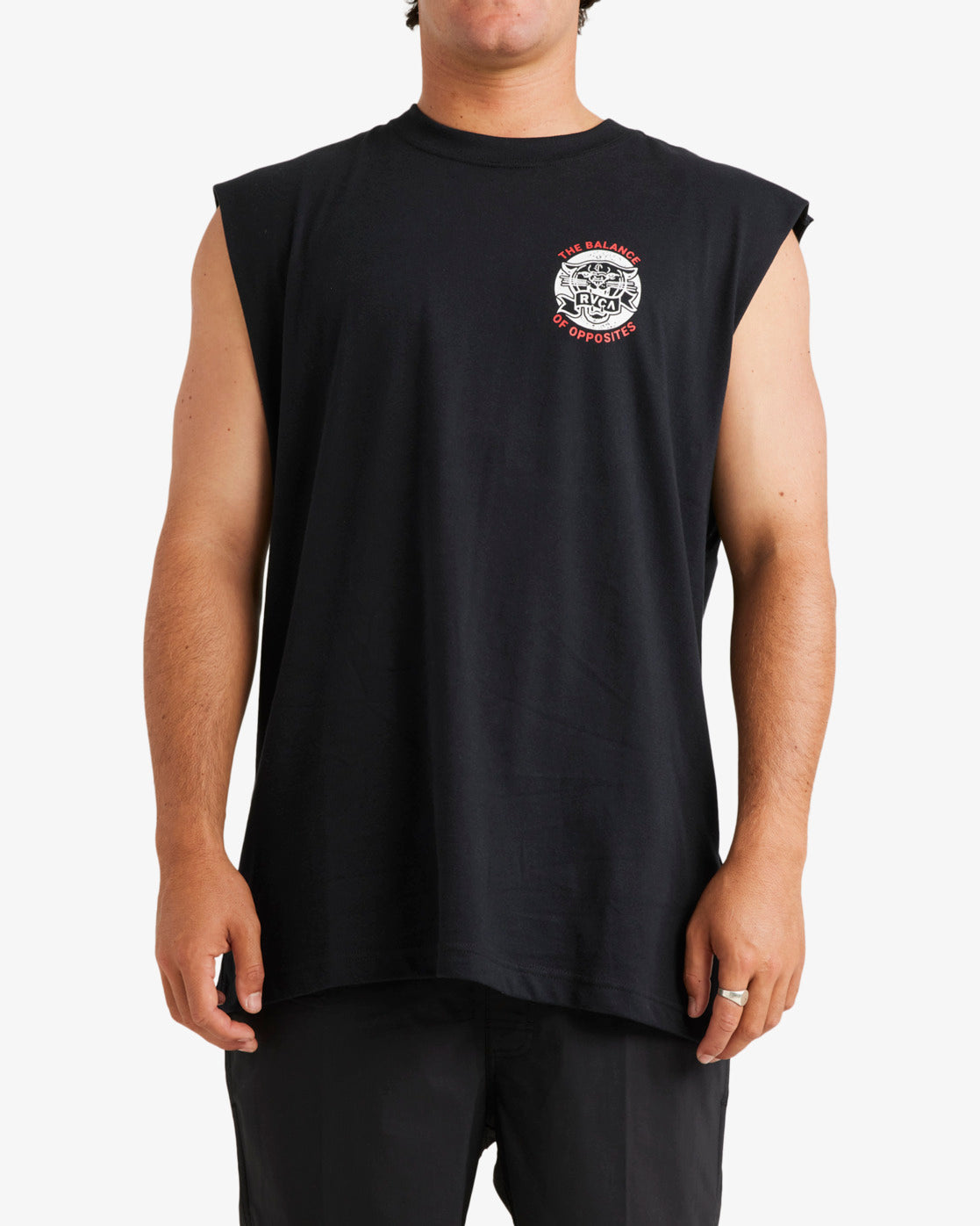 RVCA Take A Bite Muscle in black from front