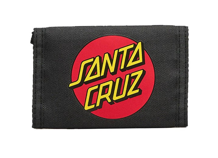 Santa Cruz Classic Dot Velcro Wallet in black