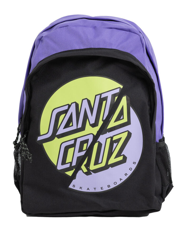 Santa Cruz Double Dot Backpack in black and lilac